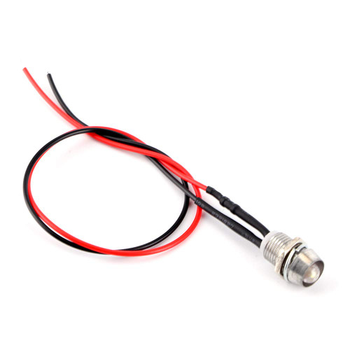 Led Pilot Indicator Lights, 4 Pcs 12v 8mm LED Panel Pilot Dash Warning Light Indicator Lamp Car Van(white)
