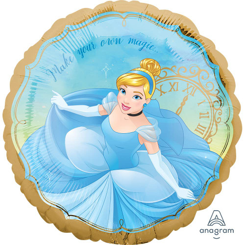 Mayflower Products Cinderella Once Upon A Time Mylar Party Foil Balloon, 17", Multicolor