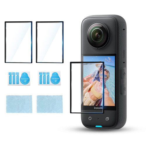 GAEKOL Curved Screen Protector for Insta360 X3 2PCS Flexible TPU Curved Film Panoramic Camera Protection Anti-scratch Action Camera Accessories