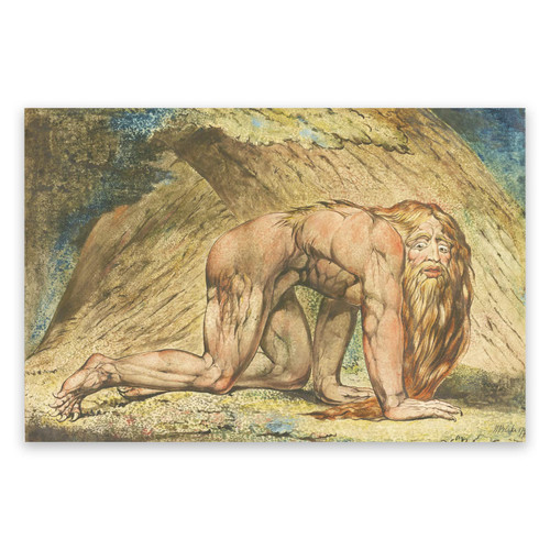 William Blake Paintings - Nebuchadnezzar Poster - Fine Art Print - Classic Canvas Wall Art for Bedroom Living Room Home Decor Unframed (12x18in/30x45cm)