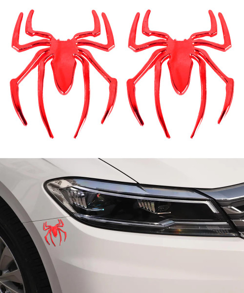 ESEWALAS 2Pcs 3D Car Sticker,Spider Emblem Sticker for Car,Car Accessories Car 3D Logo Metal Chrome Auto Badges Car Emblem Chrome Badges Sticker,Automotive Decals for All Car,SUV,Truck (Red) ESEWALAS 2Pcs 3D Car Sticker,Spider Emblem Sticker for Car,Car Accessories Car 3D Logo Metal Chrome Auto Badges Car Emblem Chrome Badges Sticker,Automotive Decals for All Car,SUV,Truck (Red)