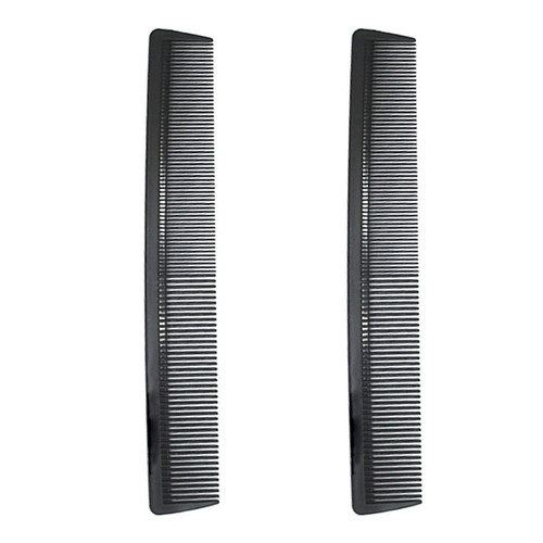 Avenoir Carbon Fiber Cutting Comb, Professional 8.3'' Hair Dressing Comb, Anti Static Heat Resistant Comb For All Hair Types, Fine and Wide Tooth Hair Barber Comb, 2 Pack
