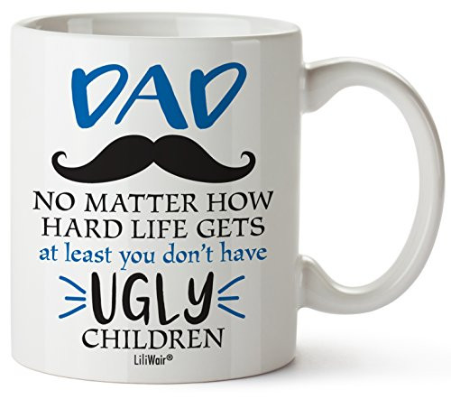 Gifts For Dad From Daughter Son, Christmas Birthday Gift Coffee Mug, Best Cool Happy Funny First Mugs For Father, Dads Daddy Stepdad Stepfather Bonus Step Dad's Presents Cup From Kids And Daughters