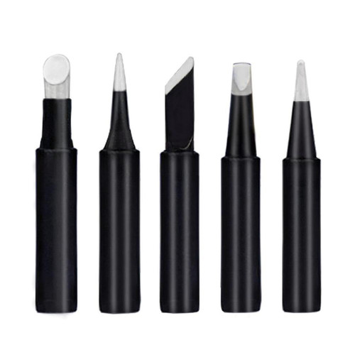 5PCS Lead Free Welding Tips Handle Solder Soldering Iron Tips For Soldering Rework Station Tools Repair For 936 852D Welding Tips Replacement For Soldering Iron