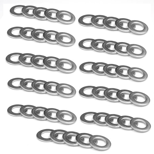 100 Pcs 1/4" Stainless Flat Washer, 5/8" Outside Diameter, 304 Stainless Steel Washers Flat, 0.05 Inch Thickness