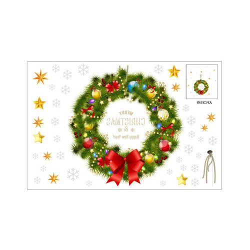 Christmas Window Wall Stickers Quality PVC Decals Self Adhesive and Easy to Clean New Year Decoration for Home Or Office Self Adhesive Sticker