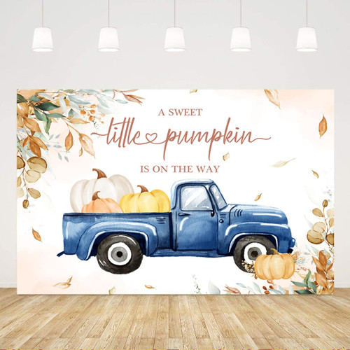 Wollmix Fall Little Pumpkin Baby Shower Decorations for Boy A Sweet Little Sweet Pumpkin is On The Way Backdrop Its a Boy Blue Truck Leaves Photography Background Autumn Party Banner Photo Booth 5x3ft Wollmix Fall Little Pumpkin Baby Shower Decorations for Boy A Sweet Little Sweet Pumpkin is On The Way Backdrop Its a Boy Blue Truck Leaves Photography Background Autumn Party Banner Photo Booth 5x3ft