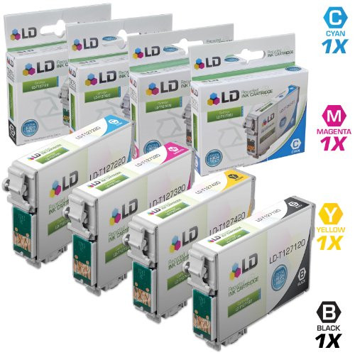 LD Remanufactured Ink Cartridge Replacement for Epson 127 Extra High Yield (Black, Cyan, Magenta, Yellow, 4-Pack)