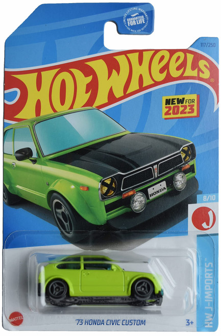 Hot Wheels '73 Honda Civic Custom, HW J-Imports 8/10 [Green] 117/250