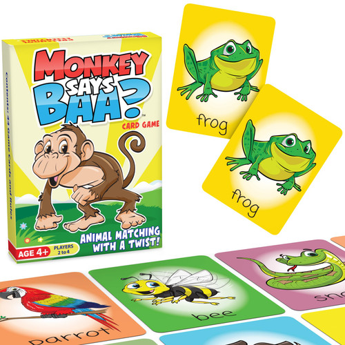 Monkey Says Baa? Animal Matching Game for Kids Ages 4+, Play Traditional Matching or Match to Mimicked Animal Sounds