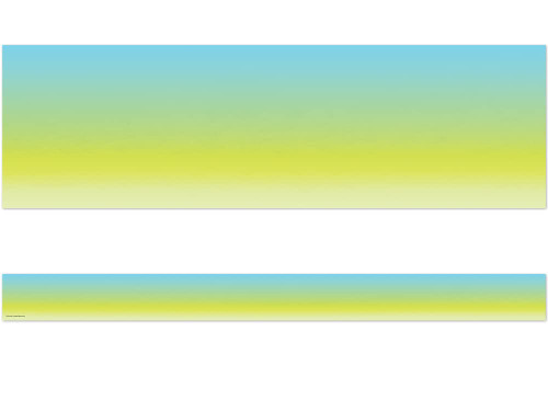 Teacher Created Resources Aqua and Lime Color Wash Straight Border Trim