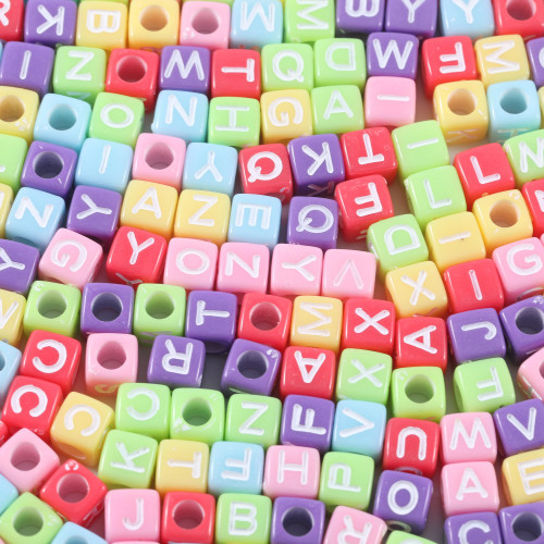 1000Pcs Cube Acrylic Letter Beads 6x6mm Colorful Alphabet A-Z Letter Beads for DIY Bracelet Necklace Jewelry Making 1000Pcs Cube Acrylic Letter Beads 6x6mm Colorful Alphabet A-Z Letter Beads for DIY Bracelet Necklace Jewelry Making