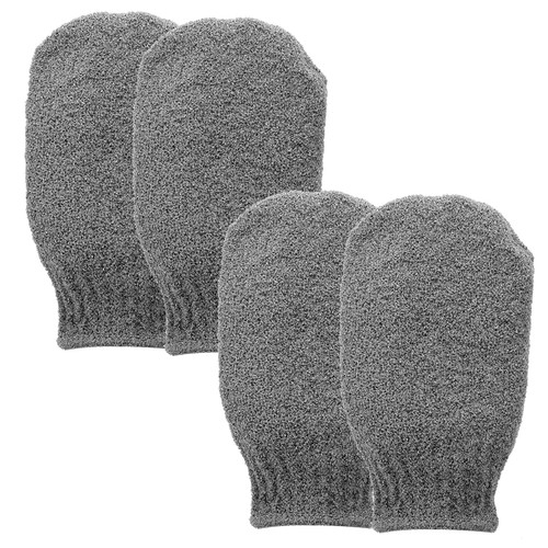 Sibba 2 Pairs Exfoliating Gloves, Exfoliating Mitt Body Scrubber for Removing Dirt and Dead Skin, Body Exfoliator for Shower Bath, Tan Removal, Keratosis Pilaris (Grey) Sibba 2 Pairs Exfoliating Gloves, Exfoliating Mitt Body Scrubber for Removing Dirt and Dead Skin, Body Exfoliator for Shower Bath, Tan Removal, Keratosis Pilaris (Grey)