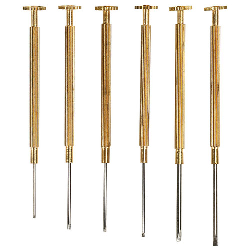 6Pcs Mini Screwdriver Set, Eyeglass Repair Screwdriver, Precision Repair Tool Kit with 6 Different Size Flathead Screwdrivers Ideal for Watch Jewelers