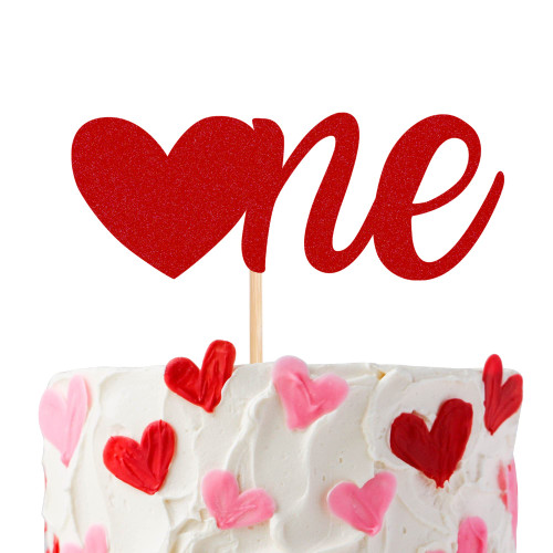 1 PCS Valentine's Day One Cake Topper with Heart Glitter Sweet Love First Valentines Cake Picks Decorations for 1st Valentine's Day Theme Wedding Bridal Shower Birthday Party Supplies Red 1 PCS Valentine's Day One Cake Topper with Heart Glitter Sweet Love First Valentines Cake Picks Decorations for 1st Valentine's Day Theme Wedding Bridal Shower Birthday Party Supplies Red