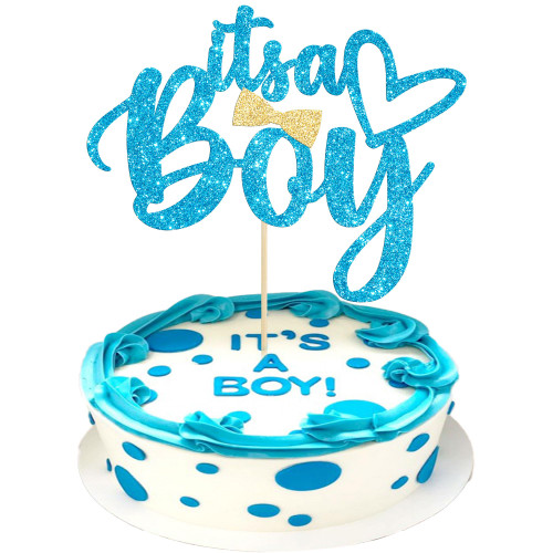 Gyufise 1 Pack Blue Glitter It's a Boy Cake Topper Gender Reveal Cake Decoration Pick for Baby Shower Gender Reveal Baby Boy 1st 2nd 3rd Birthday Party Decorations Supplies Gyufise 1 Pack Blue Glitter It's a Boy Cake Topper Gender Reveal Cake Decoration Pick for Baby Shower Gender Reveal Baby Boy 1st 2nd 3rd Birthday Party Decorations Supplies