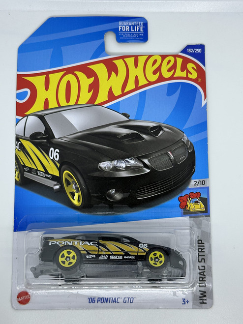 Hot Wheels - '06 Pontiac GTO - Black - HW Drag Strip 2/10-182/250 - Mint/NrMint Ships Bubble Wrapped in a Box