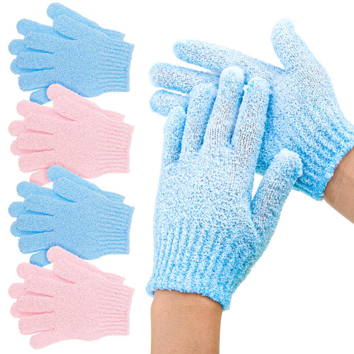 4Pairs Exfoliating Gloves-Exfoliating Body Scrubber for Shower/Spa/Massage, Body Exfoliator Scrubber Shower Gloves Bath Exfoliating Mitts,Exfoliation Glove & Dead Skin Scrub Smooth Skin for Men,Women 4Pairs Exfoliating Gloves-Exfoliating Body Scrubber for Shower/Spa/Massage, Body Exfoliator Scrubber Shower Gloves Bath Exfoliating Mitts,Exfoliation Glove & Dead Skin Scrub Smooth Skin for Men,Women