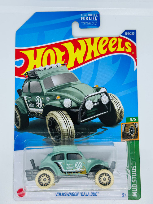 Hot Wheels 2022 - VOLKSWAGENs Baja Bug - Light Green - MUD Studs 5/5