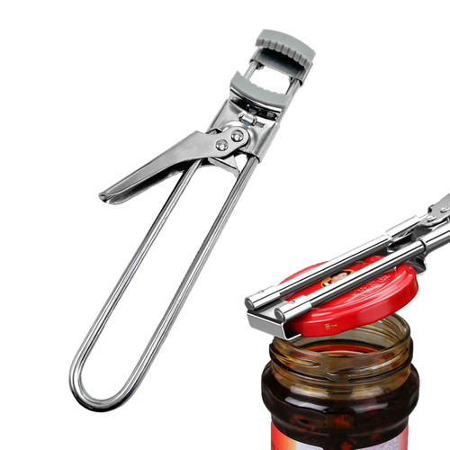 Adjustable Stainless Steel Can Opener,Manual Opener Bottle Jar Lid Gripper,Jar Opener,Adjustable Multifunctional Stainless Steel Can Opener,Longer Hand Can Opener For Any-Size Lids