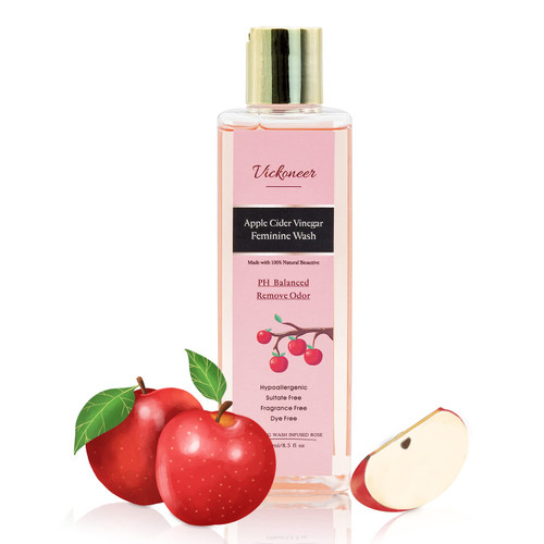 Vickoneer Intimate Yoni Wash for Women Feminine Wash, Vaginal Wash with Apple Cider Vinegar, pH Balance for Women Vaginial Deodorants, Daily Cleansing Wash, Fresh and Gentle on Skin, 250ml/8.5 fl oz