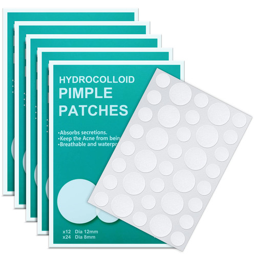 Pimple Patches for Face 180 Counts Hydrocolloid Acne Patches for face Invisible Zit Patches Acne Spot Treatment/Blemish Patches Cover Patches Stickers