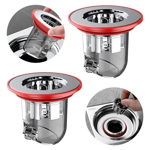 Odor Proof Floor Drain, Floor Drain Backflow Preventer, Floor Drain Core, Anti Backflow One Way Drain, Sewer Anti Odor Cover Drain Plug for Pipes Tubes in Toilet Bathroom Kitchen 2 pcs Leaky core