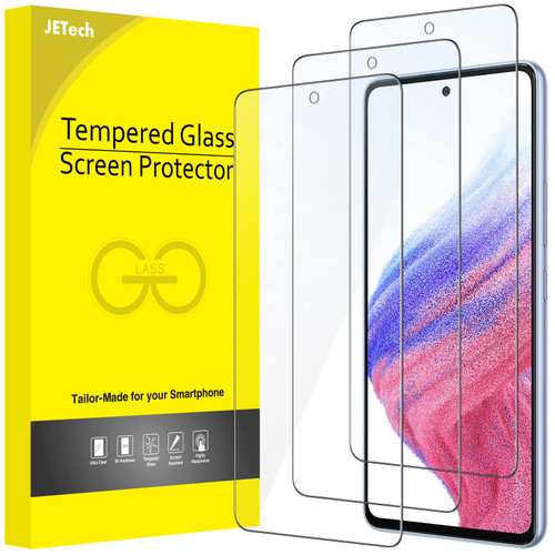 JETech Screen Protector for Samsung Galaxy A53 5G / A52 / A52 5G / A52s 5G, 9H Tempered Glass Film, Anti-Scratch, HD Clear, 3-Pack JETech Screen Protector for Samsung Galaxy A53 5G / A52 / A52 5G / A52s 5G, 9H Tempered Glass Film, Anti-Scratch, HD Clear, 3-Pack