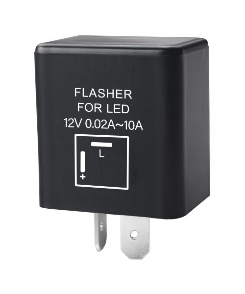 ESEWALAS 2-Pin Electronic Turn Signal Flasher Relay,12V Flasher Relay for Led Turn Signal,Motorcycle LED Turn Signal Indicator Flasher Relay,Turn Signal Flasher for Led Lights