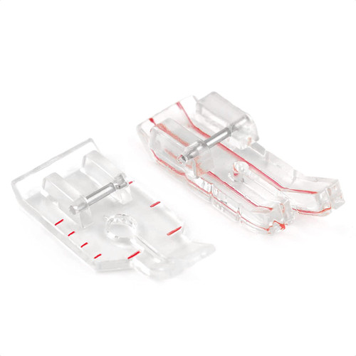 TISEKER 2 Pieces Clear View Presser Foot, 1/4 Inch Quilting Presser Foot, Fits for All Low Shank Snap-On Singer, Brother, Babylock, Euro-Pro, Janome, Kenmore, White, Juki, New Home Sewing Machine