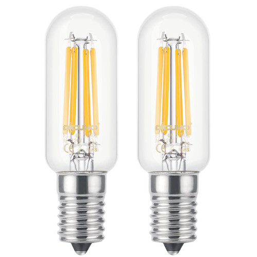 DiCUNO Microwave Light Bulbs 40W, E17 LED Bulb Dimmable, Warm White 2700K, 400LM, E17 Intermediate Base Light Bulb for Stove Top, Range Hood, Refrigerator, 2 Pack DiCUNO Microwave Light Bulbs 40W, E17 LED Bulb Dimmable, Warm White 2700K, 400LM, E17 Intermediate Base Light Bulb for Stove Top, Range Hood, Refrigerator, 2 Pack