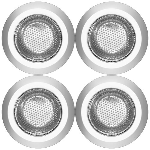 4pcs Metal Fine Mesh Kitchen Sink Drain Strainer, Mesh Kitchen Sink Strainer,Stainless Steel Sink Strainer for Kitchen Sink Drain Basket, Sink Strainer Basket for Kitchen Bathroom