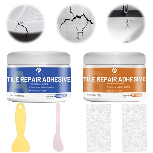 Porcelain Repair Kit, Marble Repair Kit, Tile and Shower Repair Kit, Tub Repair Kit for Sink Shower & Cracked Bathtub Scratches- Porcelain Sink Repair Kit for Scratch, Holes, Cracks