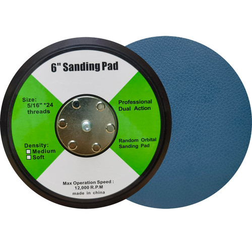 Toromp 6" Vinyl Faced PSA Sander Pad for Air Sander Polisher -6 Inch DA Sander Backing Plate Pad - Flexible Low Profile Edge Sanding Pad for Self-Adhesive Stickyback Sandpaper Discs -1 Pack