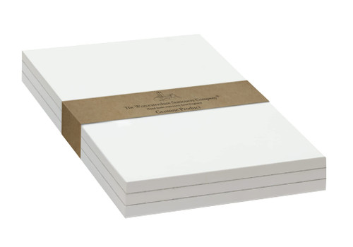 The Worcestershire Stationery Company A6 Note pad, Plain, Pack of 3, 50 Sheets per pad, 80gsm FSC Paper, Zero Plastic Packaging