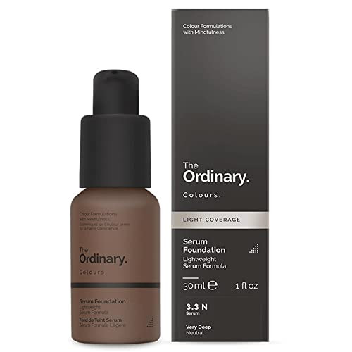 The Ordinary. Colours. Serum Foundation, Light Coverage, 3.3N Very Deep Neutral, 1 fl. oz. (30 mL) The Ordinary. Colours. Serum Foundation, Light Coverage, 3.3N Very Deep Neutral, 1 fl. oz. (30 mL)
