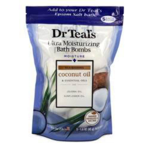 Dr Teals, Bath Bombs Coconut, 4 Count