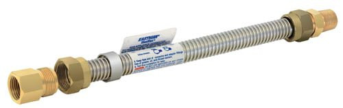Eastman 425424 CSA-Certified Uncoated Stainless Steel Gas Connector, 1/2-Inch FIP X 1/2-Inch MIP, 5/8-Inch OD, 24-Inch Length