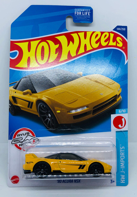 Hot Wheels 2022 - '90 Acura NSX - Yellow - HW J-Imports 6/10-144/250