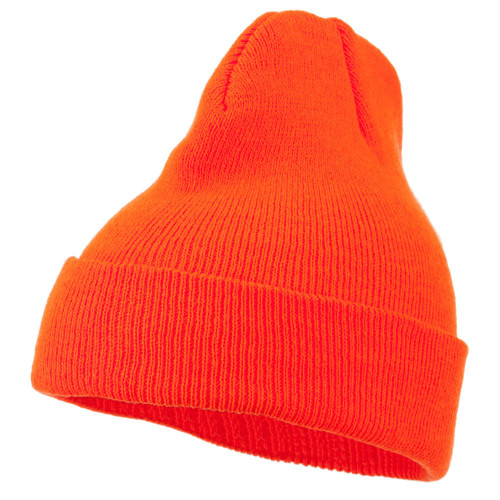 Outdoor Super Stretch Knit Watch Cap Beanie - Blaze Orange OSFM