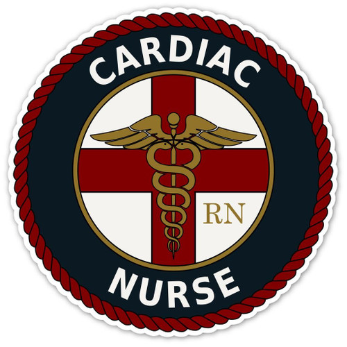 Cardiac Nurse Circle Shape Physician Decal Sticker Car Truck Window SUV Boat Motorcycle Bumper