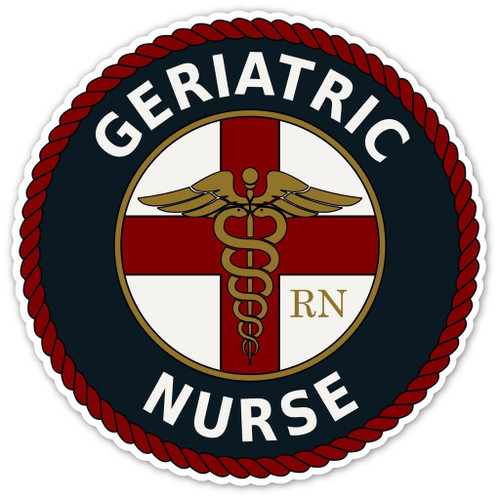 Geriatric Nurse RN Circle Shape Physician Decal Sticker Car Truck Window SUV Boat Motorcycle Bumper Geriatric Nurse RN Circle Shape Physician Decal Sticker Car Truck Window SUV Boat Motorcycle Bumper
