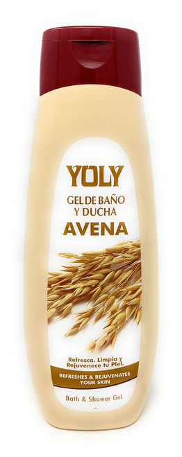 YOLY Daily Moisturizing Body Wash, Refreshing, Rejuvenating, Dry & Sensitive Skin, Oatmeal (25.3 Fl Oz/Pack of 1)