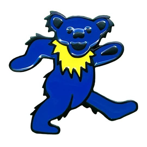 C&D Visionary Grateful Dead Dancing Bear Metal Lapel Pin, Blue, Yellow