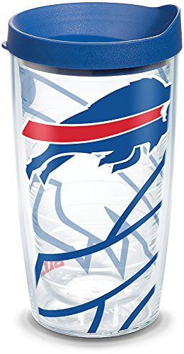 Tervis 1290814 NFL Buffalo Bills Tumbler with Lid, 16 oz, Clear
