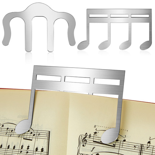 2 Pcs Metal Music Book Clip and Page Holder, Silver Book Clip for Reading, Piano Sheet Music Holders Sheet Music Holders for Piano, Keyboard, Stands, and Books 2 Pcs Metal Music Book Clip and Page Holder, Silver Book Clip for Reading, Piano Sheet Music Holders Sheet Music Holders for Piano, Keyboard, Stands, and Books