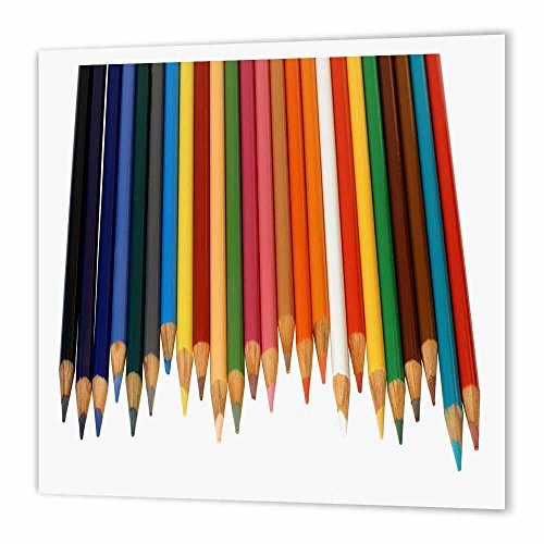3dRose ht_195374_3 Colored Pencils Iron on Heat Transfer, 10 by 10", for White Material 3dRose ht_195374_3 Colored Pencils Iron on Heat Transfer, 10 by 10", for White Material