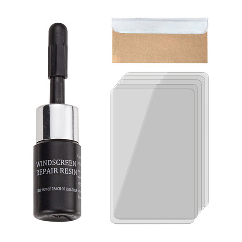 Windshield Repair Kit for Glass - Nano Fluid Filler Repair Kit Windshield Crack Repair Kit - Automotive Glass DIY Windscreen Tool for Fixing Chips, Cracks and Star-Shaped Crack (Black)