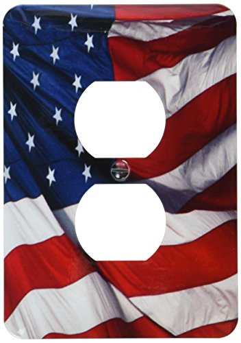 3dRose lsp_12182_6 American Flag 2 Plug Outlet Cover