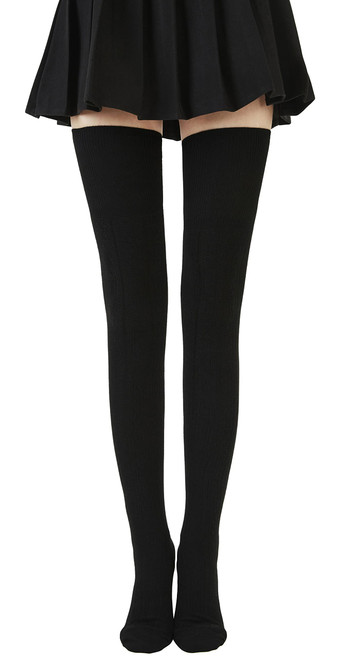 Pcavin Thigh High Socks for Women, Extra Long Knee High Socks Knitted Thin Over the Knee Socks, Striped Leg Warmers Stockings(Black) Pcavin Thigh High Socks for Women, Extra Long Knee High Socks Knitted Thin Over the Knee Socks, Striped Leg Warmers Stockings(Black)